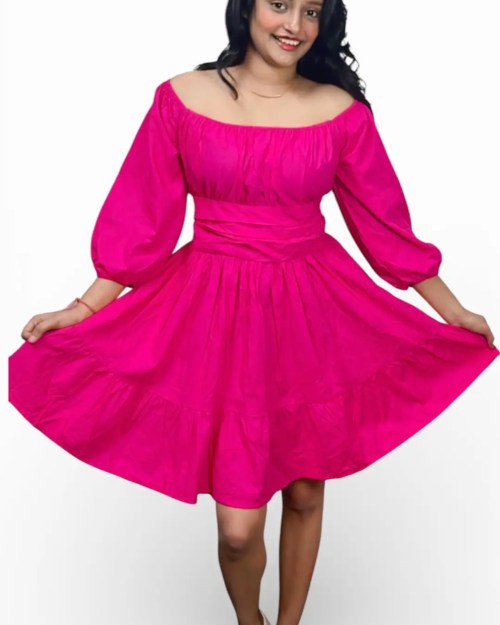 Waist Ruched Dress (Free Size : 32-40 Bust)